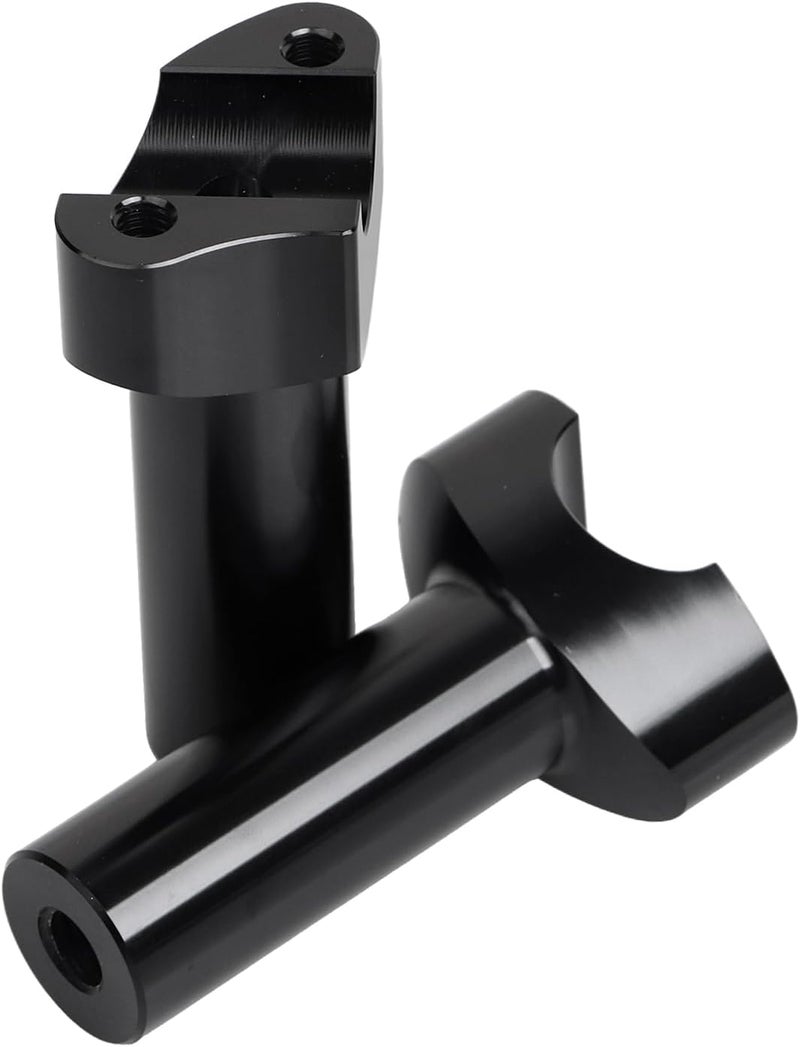 YDLMT Straight Black 4" Handlebar Riser Fit for Harley 1 inch Handlebars Dyna Street bob Heritage Softail Sportster XL 883 1200 - Image 1